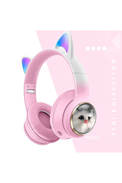 EXENAR Kedi Kulaklık Bluetooh Kablosuz Kız ve Erkek Çocuklar İçin Hediye Öner...