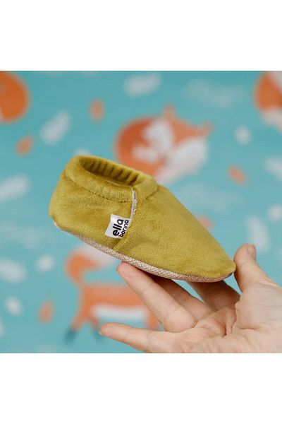 Ella Bonna Velvet Baby Booties, Non-Slip Sole, Nursery Shoes Booties