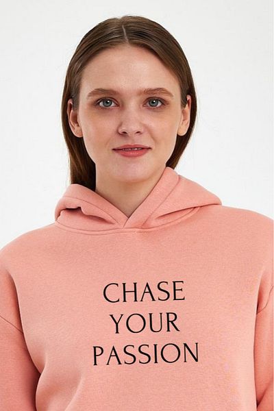 FİHA Unisex Printed Raster Cap Sweat - Apricot