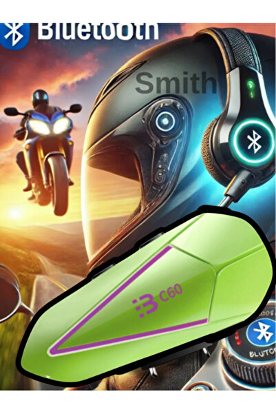 Smith C60 Bluetooth V5.3 Motosiklet Intercom Kask Kulaklık Rgb Intercom