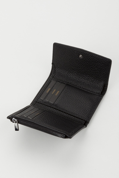 Fossil Kutulu Hakiki Deri Buz Mavi Orta Boy Kadın El Portföyü Kartlık Cüzdan