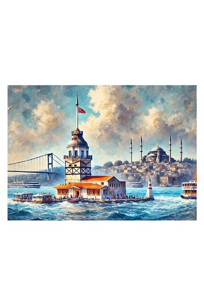 Neverland 2 Pcs 1000 Piece Puzzle - Maiden's Tower and Umbrellas