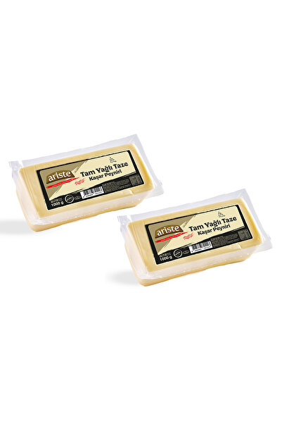 Ariste 2'li Tam Yağlı Taze Kaşar Peyniri 2000 gr (1000GR X 2)