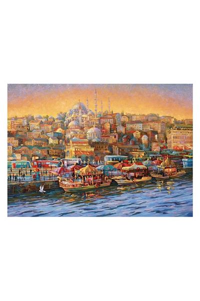 Neverland 2 Pcs 1000 Piece Puzzle - Istanbul Evening and Santorini