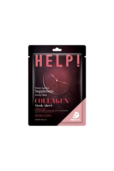 Bergamo Help! Collagen Mask Sheet 25 ml - Elasticizing sheet mask with collagen BERGAMO HELP!