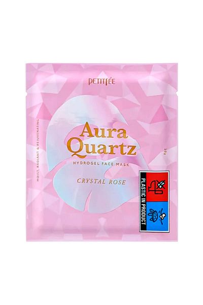 Petitfee Aura Quartz Hydrogel Face Mask 30 g - Hydrogel mask enriched with pearl powder