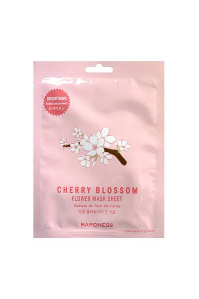 Baroness Cherry Blossom Flower Mask Sheet 21 g - Illuminating sheet mask with cherry blossom extract