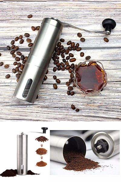 Binbirreyon Coffee Grinder Stainless Steel Coffee Grinder Different Grinding Sizes Ra652 with Ceramic Apparatus