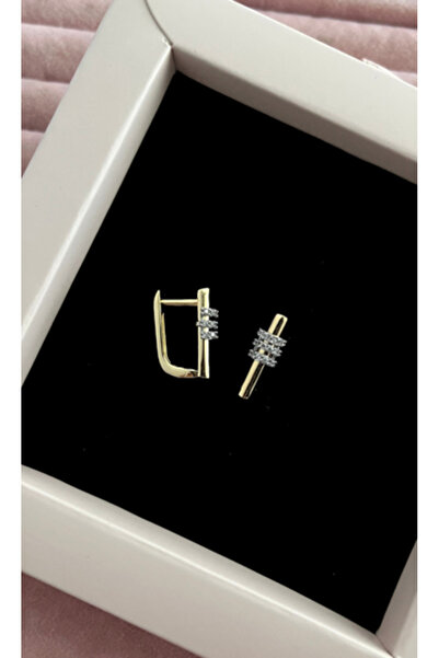 STANDART Zirkon Mix Dikdörtgen Küpe