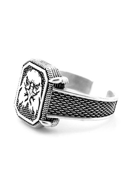 Solfera Eagle Hard Look Predator Bird Brass Adjustable Men's Ring Rg075