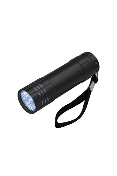 FırsatVar 2 Adet Mini Led El Feneri 50 Metre Mesafeli 9 Ledli Pilli Fener Siyah