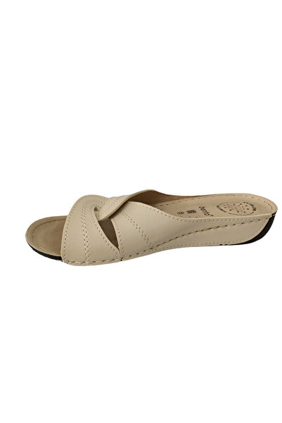 BENTO 16027 Beige Cross Magnetic Slippers