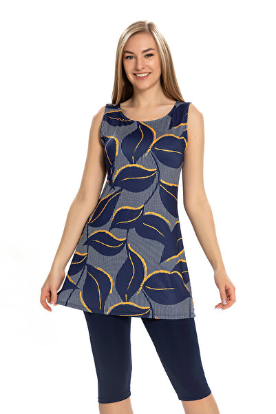 REMSA Μητρώο μανίκι καλσόν ημι-καλυμμένο μαγιό 152-504 Navy Blue