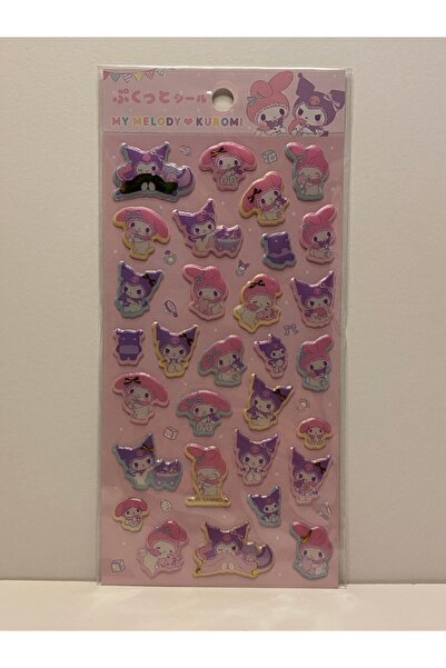 SANRIO My Melody & Kuromi Kabartmalı Sticker - Çıkartma