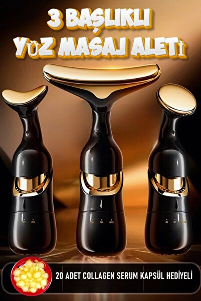 xolo 3 Başlıklı Titreşimli Yüz Masaj ve Serum Krem Cihazı Pilli