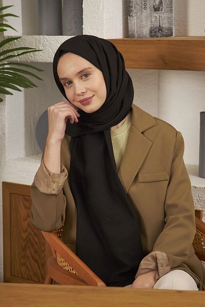 Şalland Black Cotton Shawl