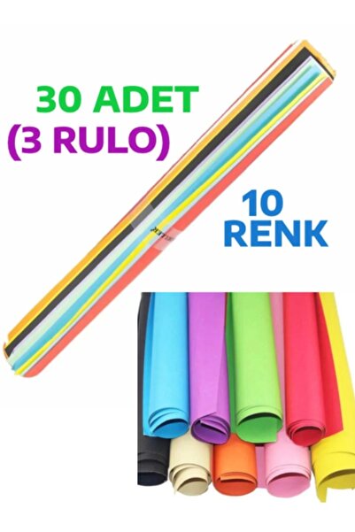 Mçb Group 30 Adet 50x70 Cm Fon Kartonu 10 Renk(3 RULO 10 AYRI RENK)