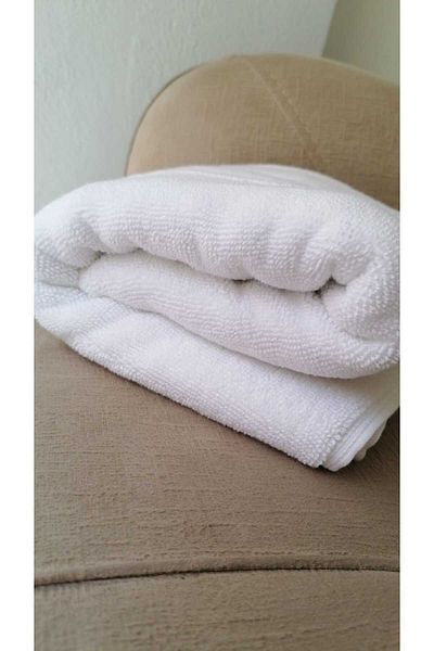 MEŞELİ TEKSTİL Ultra Luxury White Hotel Bath Towel - 2 Pieces, 90X180 King Size, Thick 1200 Gr (Recommended Product)