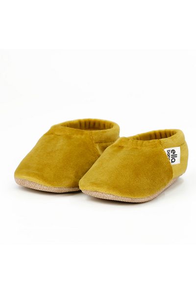 Ella Bonna Velvet Baby Booties, Non-Slip Sole, Nursery Shoes Booties