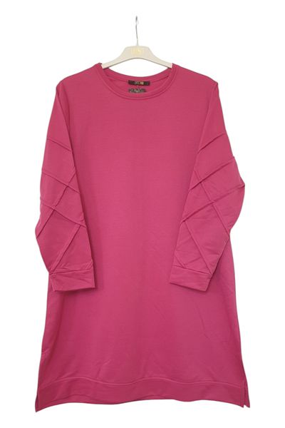 GGMM Super Two Yarn Sleeves Snap Pattern Plus Size Tunic