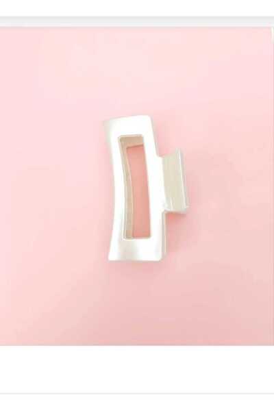 SEVRU Hair Clips Anti-Slip Tight Grip Rectangular - Latch Buckle Pearl Colored 1 Piece