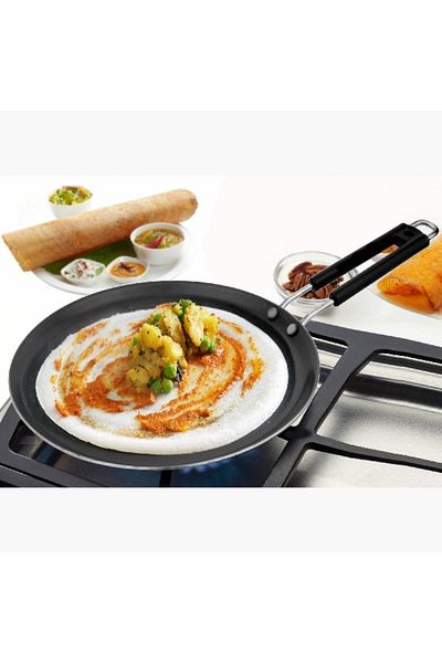 Home Box Ferric Wrought Iron Flat Pan - 25.5 cm