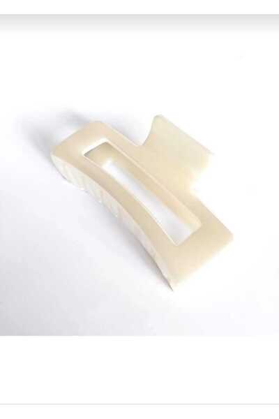 SEVRU Hair Clips Anti-Slip Tight Grip Rectangular - Latch Buckle Pearl Colored 1 Piece