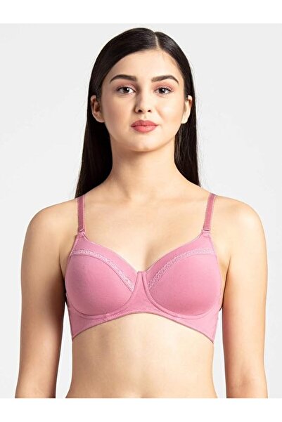 JOCKEY حمالة صدر Essence Full Coverage بدون أسلاك FE25-01 وردية اللون