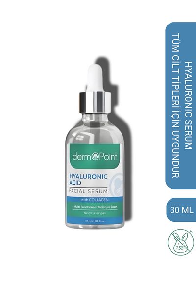 dermoPoint Hyaluronic Acid Skin Serum - Revitalizing and Brightening, 30 ml Moisture Bomb Collagen
