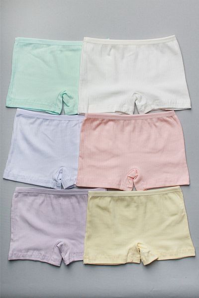 Stars Underwear بوكسر بناتي 6 ألوان من القطن عالي الجودة من القطن المرن