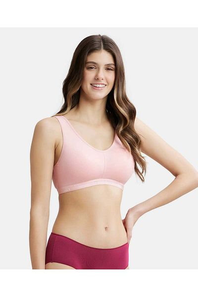 JOCKEY Essense Seamless Wirefree Slip-on Sleep Bra with Removable Pads ES04-01 Pnk