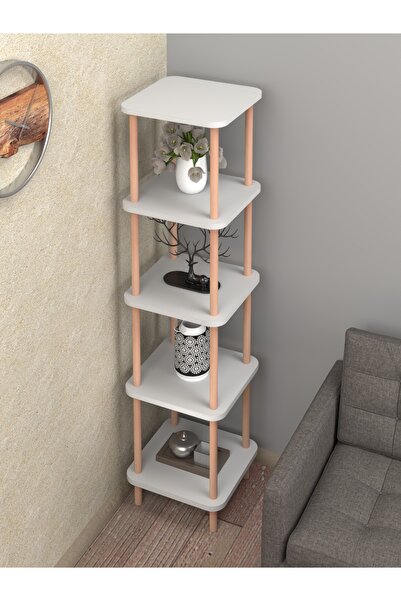 DESENGO Dekoratif 5 Raflı eşya düzenleyici mutfak,salon,koridor,balkon rafı