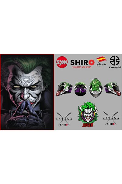 Shiro Kask 100192 Fullface Katana Joker_l Sunvızor
