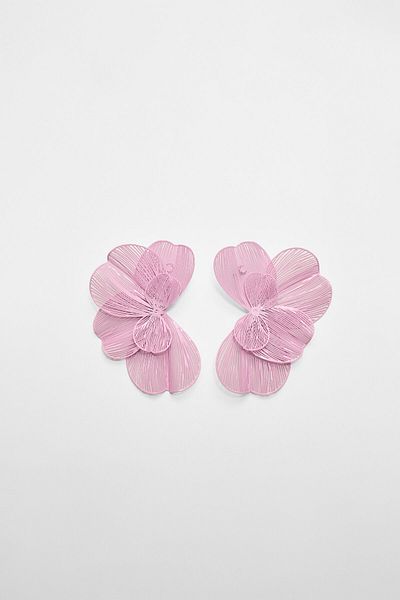 Stradivarius Maxi flower fan earrings