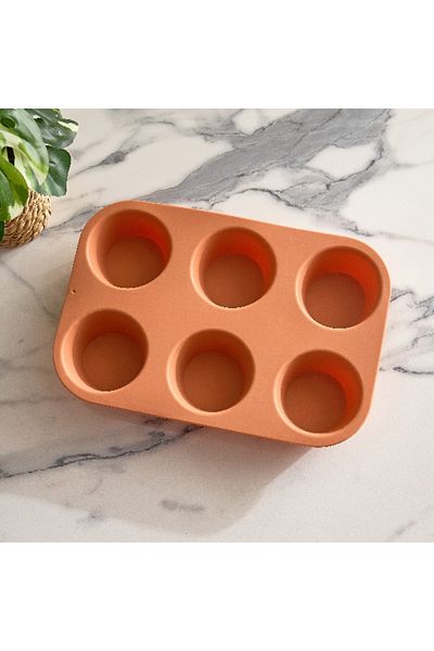 Home Box Avon Silicone 6-Cup Muffin Pan - 27x18x4 cm