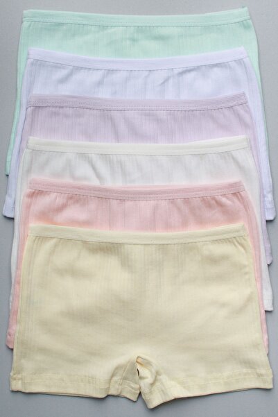 Stars Underwear Butik1avm Kız Çocuk Boxer 6 renk pamuklu premium kalite esnek pamuklu külot