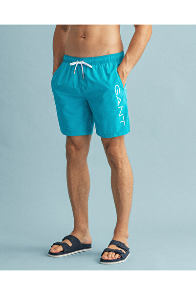 Gant Erkek Mavi Logolu Mayo Şort
