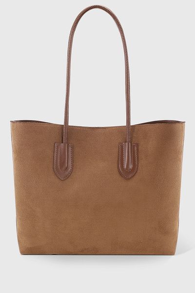 Housebags Tan Suede Retro Shopper Bag - 264