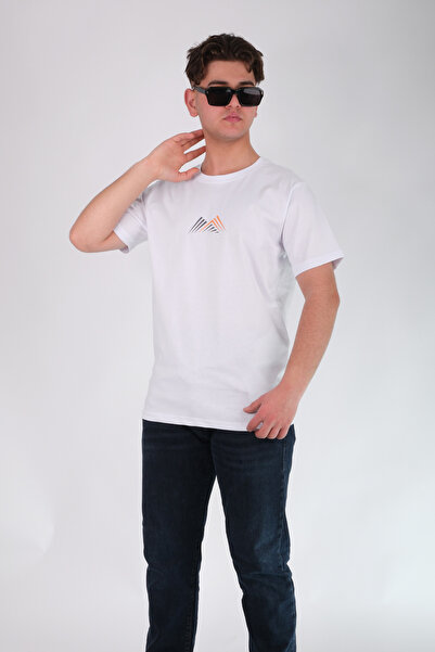 MODA Minimalist and Geometric Pattern Printed T-Shirt