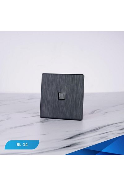 Btm Single computer socket, black wooden piano -6 pieces