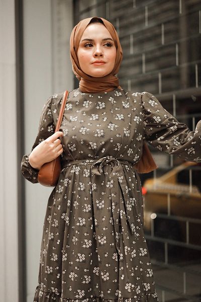 Gizce Luella Khaki Dress