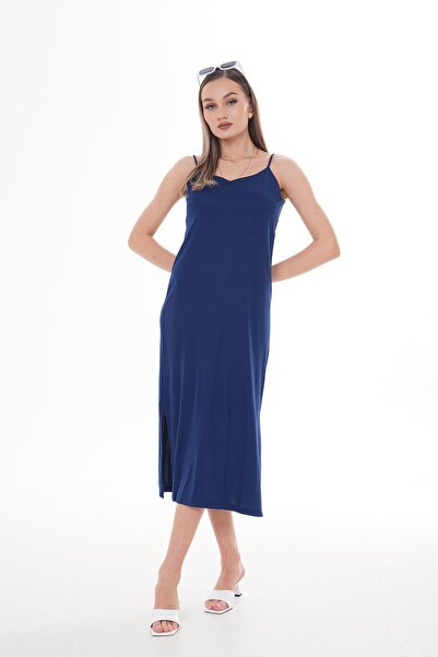 ŞİMAL Women's Rope Strap Slit Detail Sandy Dress 250087   -