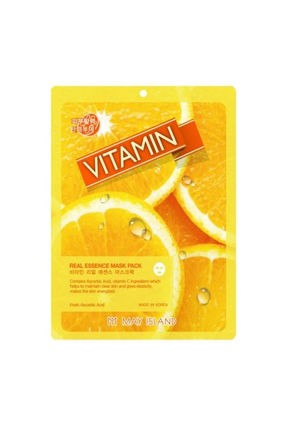 May Island Vitamin Essence Paper Face Mask 10 Pack (GET VITALITY AND FRESHNESS IN THE SKIN)