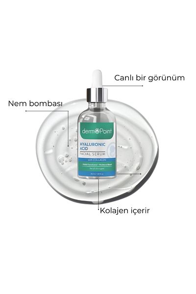 dermoPoint Hyaluronic Acid Skin Serum - Revitalizing and Brightening, 30 ml Moisture Bomb Collagen
