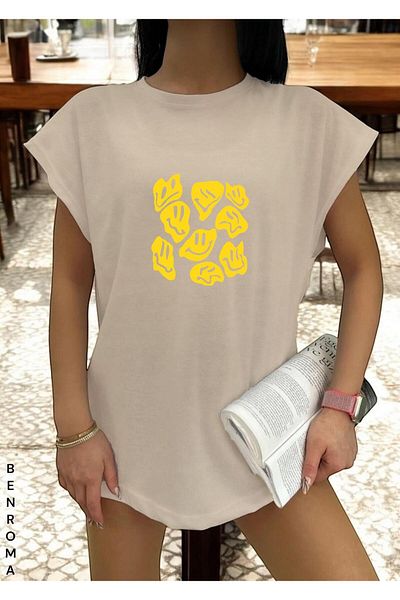 BENROMA 1 tricou este un cadou pentru achiziții de 6 și mai sus în coș - tricou fără mâneci imprimat