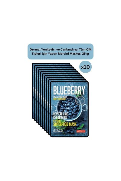 Dermal Renewing and Revitalizing Blueberry Mask 25 Gr 10 Pieces
