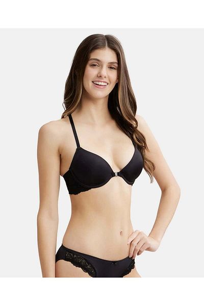 JOCKEY Low Neckline Front Open Bra 1815-01 Black