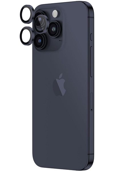 AWH iPhone 15 Pro/Pro Max Camera Lens Protector, Supreme Tempered Glass AR Lens Defender (Blue)
