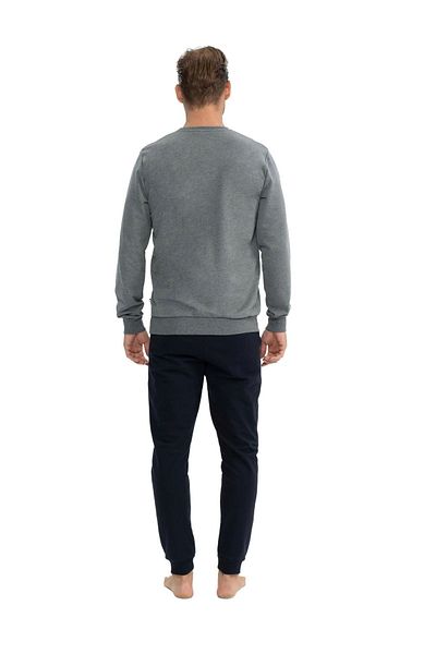 U.S. Polo Assn. Η.Π.Α. Polo Assn. 18818 Ανδρικά - Άνετα ρούχα για το σπίτι, μακρυμάνικο, στρογγυλή λαιμόκοψη και ελαστικά πόδια Anthracitmelange