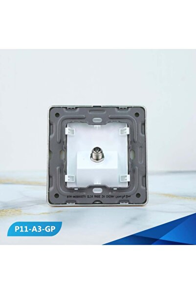 Btm مقبس تلفزيون ذهبي مفرد - 10 قطع